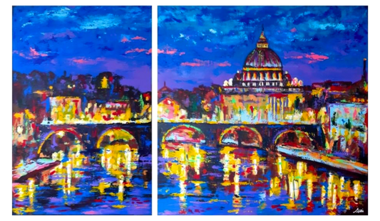 L04 Veduta illuminante - S. Pietro dal lungo Tevere